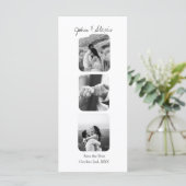 Elegante huwelijksaankondiging Save the Date Foto' (Staand voorkant)