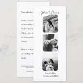 Elegante huwelijksaankondiging Save the Date Foto' (Voorkant / Achterkant)