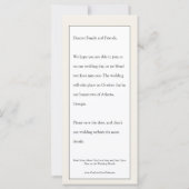 Elegante huwelijksaankondiging Save the Date Foto' (Achterkant)