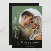 Elegante huwelijksaankondiging Save the Date Kaart (Voorkant / Achterkant)