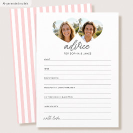 Elegante Huwelijksadvies & Wenskaarten Foto Roze Advieskaart