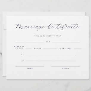 Elegante Huwelijksakte in Minimal Script