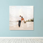 Elegante huwelijksbelofte kunst cadeau canvas afdruk (Insitu (Houten vloer))