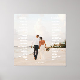 Elegante Huwelijksbelofte Kunst Cadeau Canvas Afdruk