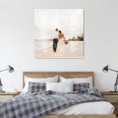Elegante huwelijksbelofte kunst cadeau canvas afdruk (Insitu (Slaapkamer))