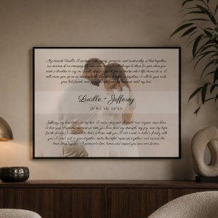 Elegante Huwelijksbelofte Kunst Jubileum Koppel F Poster