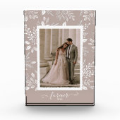 Elegante huwelijksbloemen fotoblokken (Voorkant)