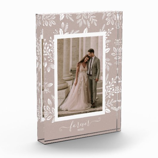 Elegante huwelijksbloemen fotoblokken (Links)