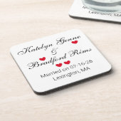 Elegante huwelijksbrieven bier onderzetter (Linkerzijde)