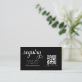 Elegante huwelijkscadeau register QR behuizing Kaa Informatiekaartje (Staand voorkant)