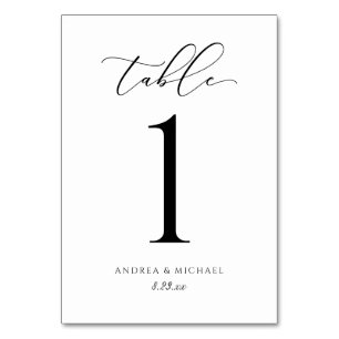 Elegante Huwelijkscalligrafie Script Tafelnummer