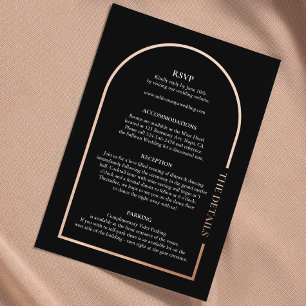 Elegante Huwelijksdetails Echte Folie Envelopkaart Uitnodiging Briefkaart