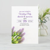 Elegante huwelijksfeest uitnodiging (Staand voorkant)