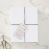 Elegante huwelijksfeestverlichting met gouden foli cadeaulabel (Met Touw)