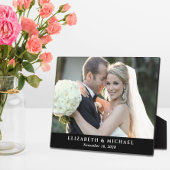 Elegante huwelijksfoto met persoonlijke noot fotoplaat