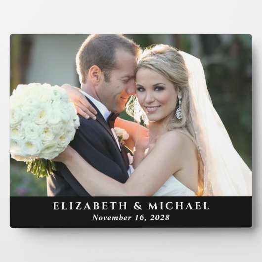 Elegante huwelijksfoto met persoonlijke noot fotoplaat (Voorkant)
