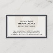 Elegante huwelijksfotografie visitekaartje (Achterkant)