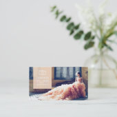 Elegante huwelijksfotografie visitekaartje (Staand voorkant)