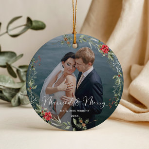 Elegante huwelijksfotoversiering met 'Merry & Marr Keramisch Ornament