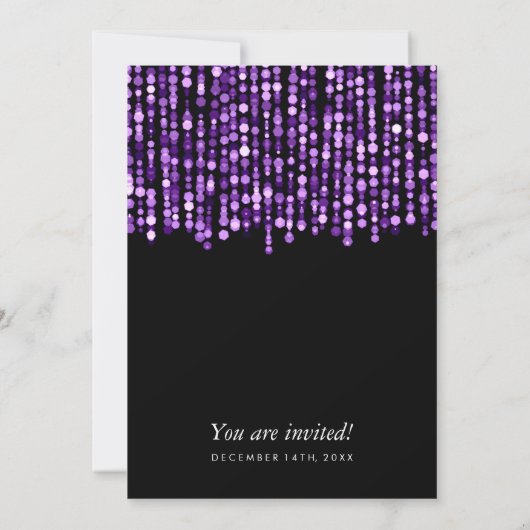 Elegante huwelijksgelofte Vernieuwing Modern Paars Kaart (Achterkant)