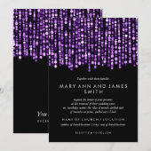 Elegante huwelijksgelofte Vernieuwing Modern Paars Kaart (Voorkant / Achterkant)