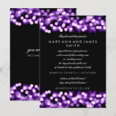 Elegante huwelijksgelofte Vernieuwing Paarse Holly Kaart (Voorkant / Achterkant)