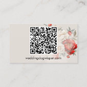 Elegante Huwelijkshond Handler met QR-code Visitekaartje (Achterkant)