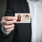 Elegante Huwelijkshond Handler met QR-code Visitekaartje