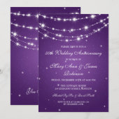 Elegante huwelijksjubileum glinsterende keten paar kaart (Voorkant / Achterkant)