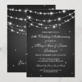 Elegante huwelijksjubileum glinsterende ketting zw kaart (Voorkant / Achterkant)