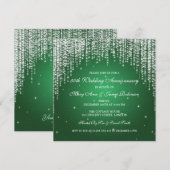 Elegante huwelijksjubileum Nacht Dazzle Groen Kaart (Voorkant / Achterkant)