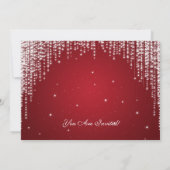 Elegante huwelijksjubileum Nacht Dazzle Rood Kaart (Achterkant)