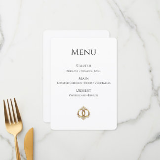 Elegante Huwelijksmenu kaart | Modern