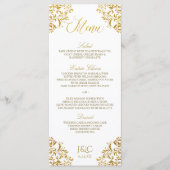 Elegante huwelijksmenu's | hoek (nep Folie) Menu (Voorkant)