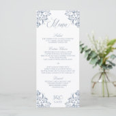 Elegante huwelijksmenu's | Nadine (Dusty Blue - Gr Menu (Staand voorkant)