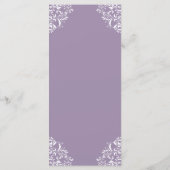 Elegante huwelijksmenu's | Nadine (lavendel) Menu (Achterkant)