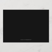 Elegante huwelijksmenu's tekenen zwarte rand menu (Achterkant)