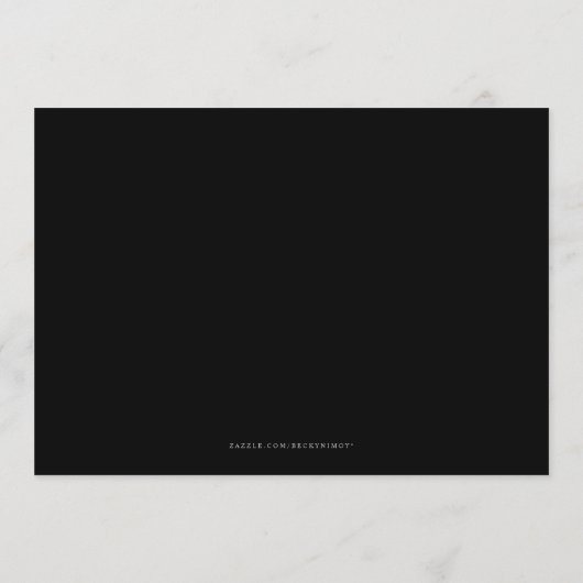 Elegante huwelijksmenu's tekenen zwarte rand menu (Achterkant)