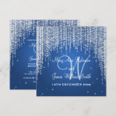 Elegante huwelijksnacht Dazzle Donkerblauw Kaart (Voorkant / Achterkant)