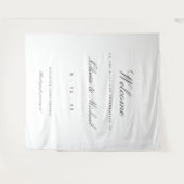 Elegante huwelijksontvangst Aangepaste achtergrond Wandkleed (Voorkant (horizontaal))