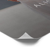 Elegante huwelijksontvangstfoto poster (Hoek)