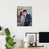 Elegante huwelijksontvangstfoto poster (Thuiskantoor)