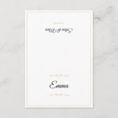 Elegante Huwelijksplaatskaart Script Goud (Voorkant)