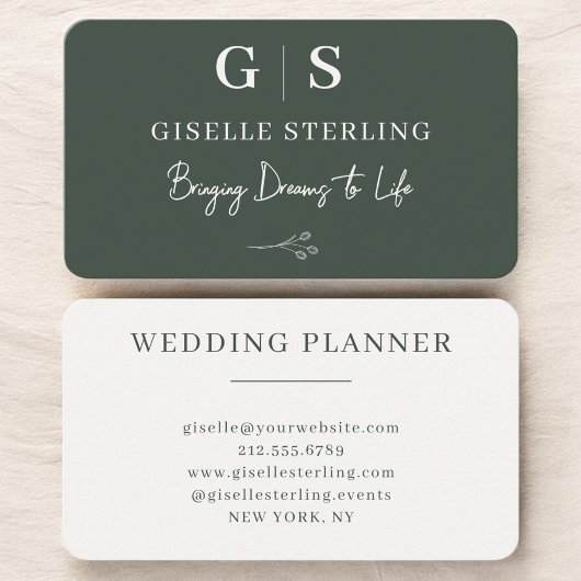 Elegante Huwelijksplanner Visitekaartje