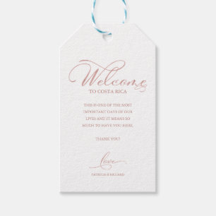 Elegante huwelijksplechtigheid op een bestemming W Cadeaulabel