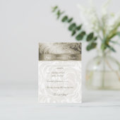 Elegante Huwelijksreactie Kaarten Floral Leaf Gold (Staand voorkant)