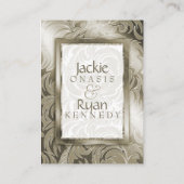 Elegante Huwelijksreactie Kaarten Floral Leaf Gold (Achterkant)