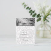 Elegante Huwelijksreactie Kaarten Floral Leaf Silv (Staand voorkant)