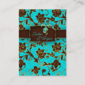 Elegante Huwelijksreactie Kaarten Gold Floral BB (Achterkant)