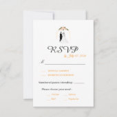 Elegante Huwelijksreactiekaart met Script RSVP Kaartje (Voorkant)